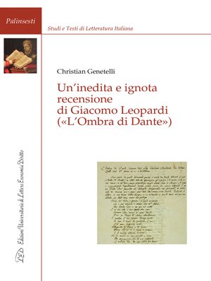 cover image of Un'Inedita e Ignota Recensione di Giacomo Leopardi